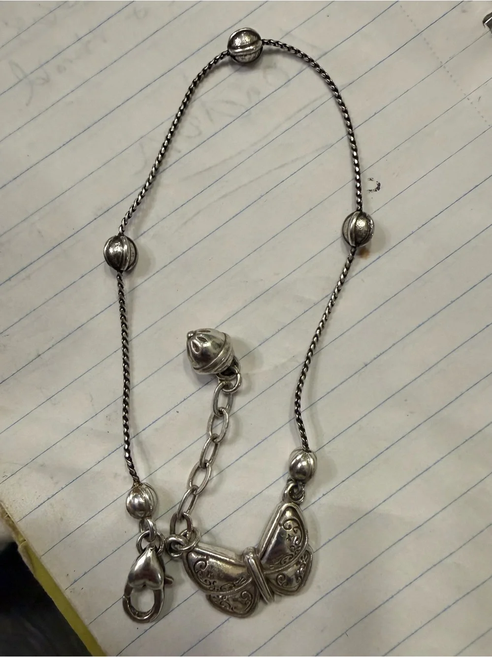 Brighton silver Tone Butterfly Necklace
